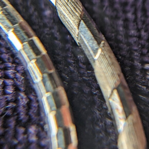 Vintage 925 Sterling Silver Large Hoop Earrings - Picture 4 of 7